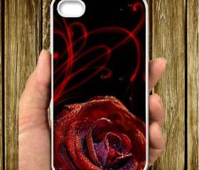 Rose-flower-drop-dew-free-AMZ-014 IPHONE CASE 5, IPhone 4,4S Case hard plastic