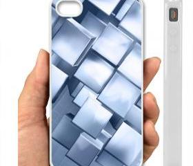 IPHONE CASE, COVER CASE, IPHONE CASE 5, IPhone 4, 4S Case hard plastic-032 Code-cube-abstraction-simple-3d
